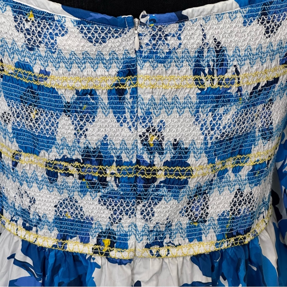 Plenty by Tracy Reese Size XL‎ Off-The-Shoulder Puff-Sleeve Smocked Dress - Picture 8 of 10